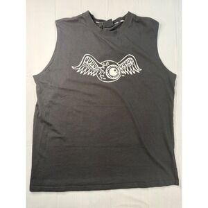 Von Dutch Flying Eye Ball sleeveless tshirt Black size Large